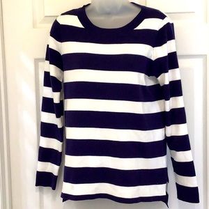 Lightweight knit top with classic stripes